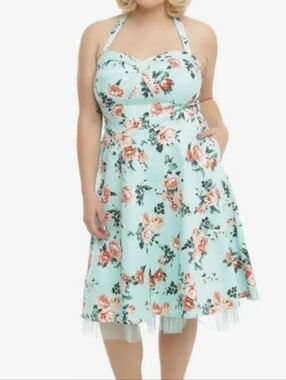Hot Topic Floral Halter Dress